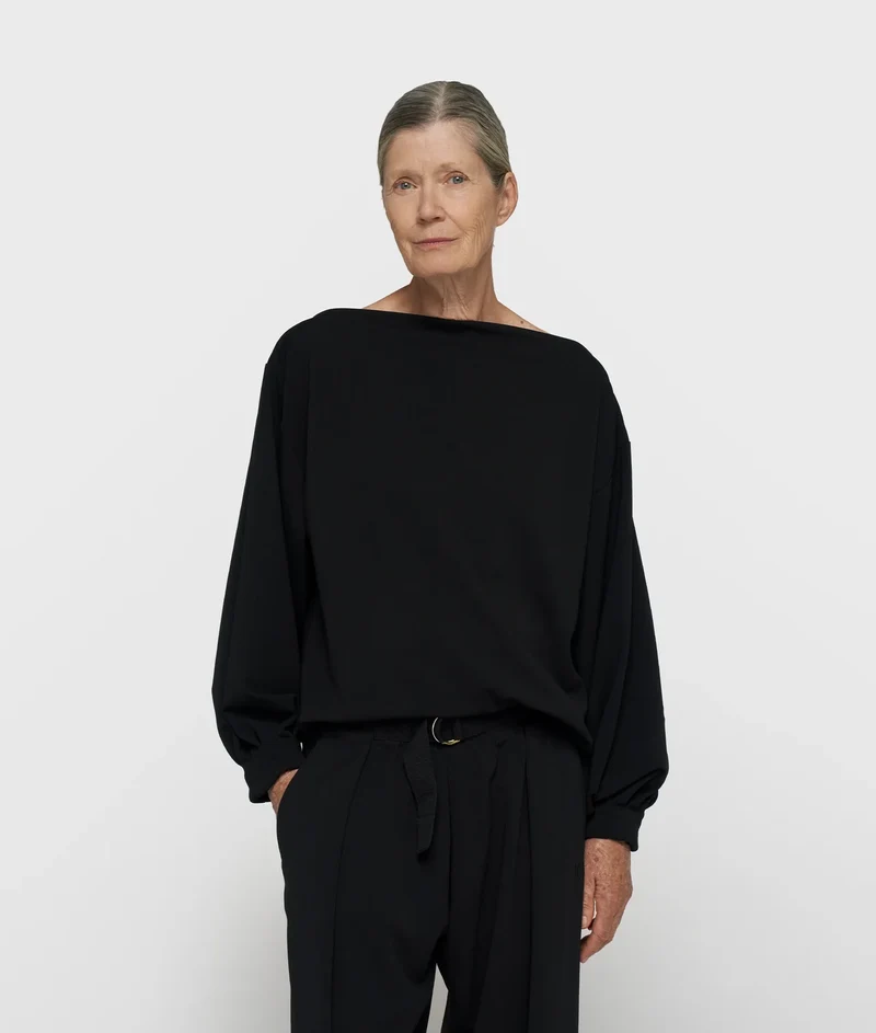 10DAYS AMSTERDAM Boatneck Blouse Crepe