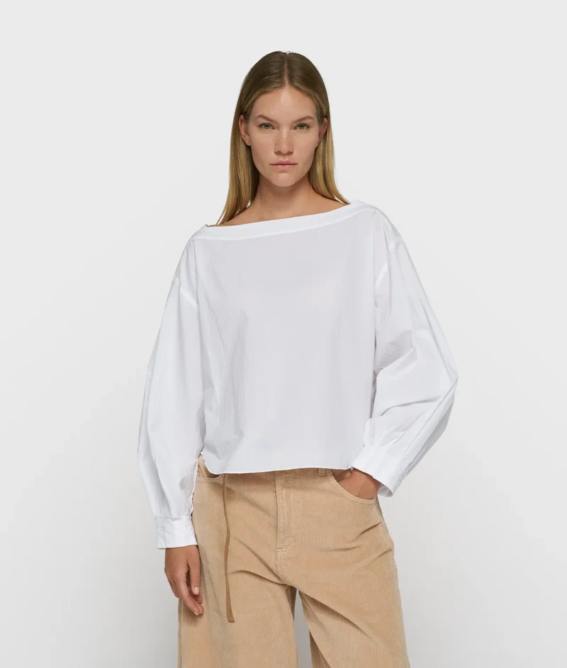 10DAYS AMSTERDAM Boatneck Blouse Poplin