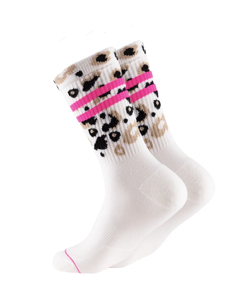 OOLEY Socken Leo Allover Neon Pink
