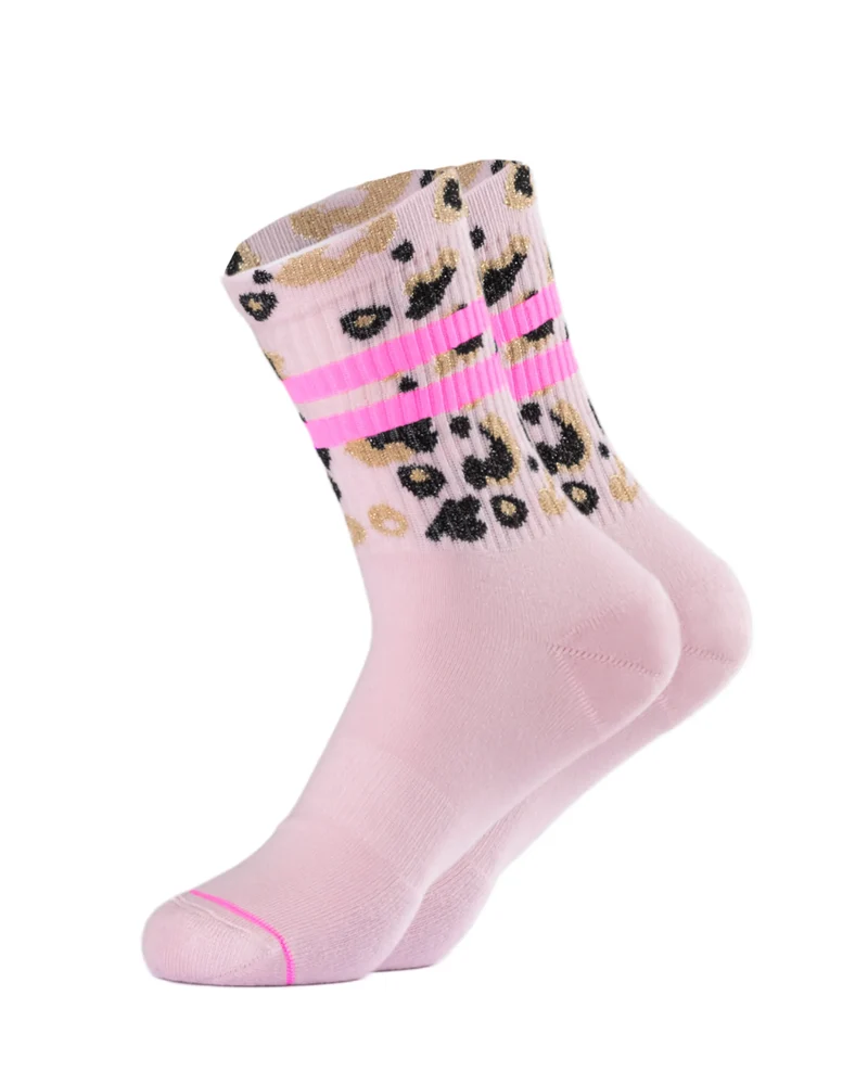 OOLEY Socken Leo Allover Neon Rose