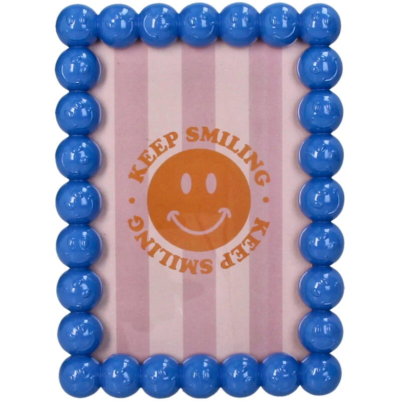 Blauer Smiley-Fotorahmen