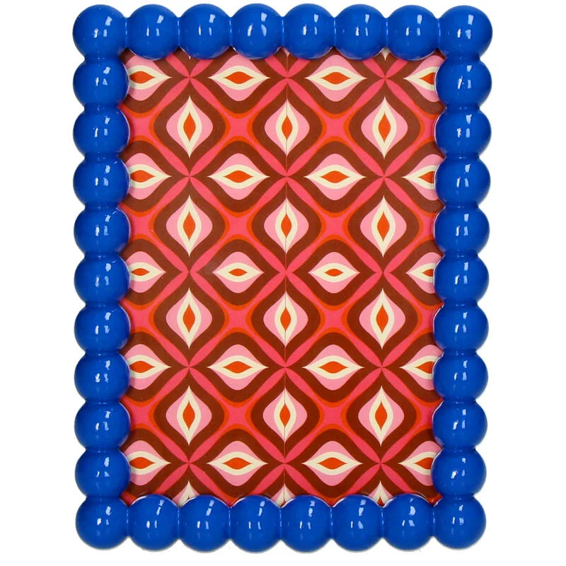 Bilderrahmen mit blauen Perlen