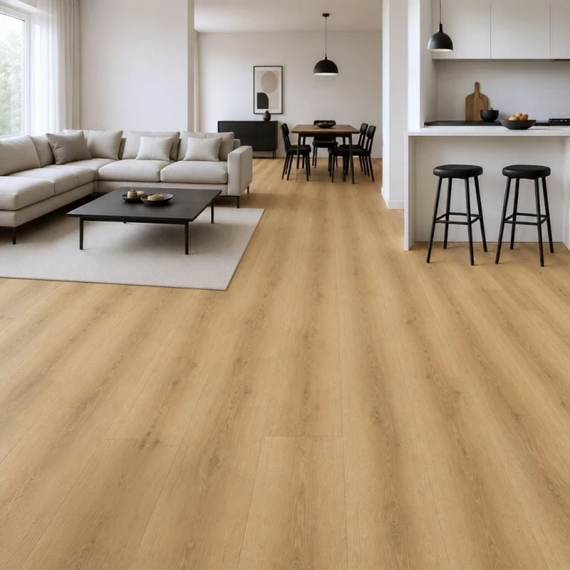 Klick Vinyl Eiche Stev Natur Landhausdiele mit Trtittschall