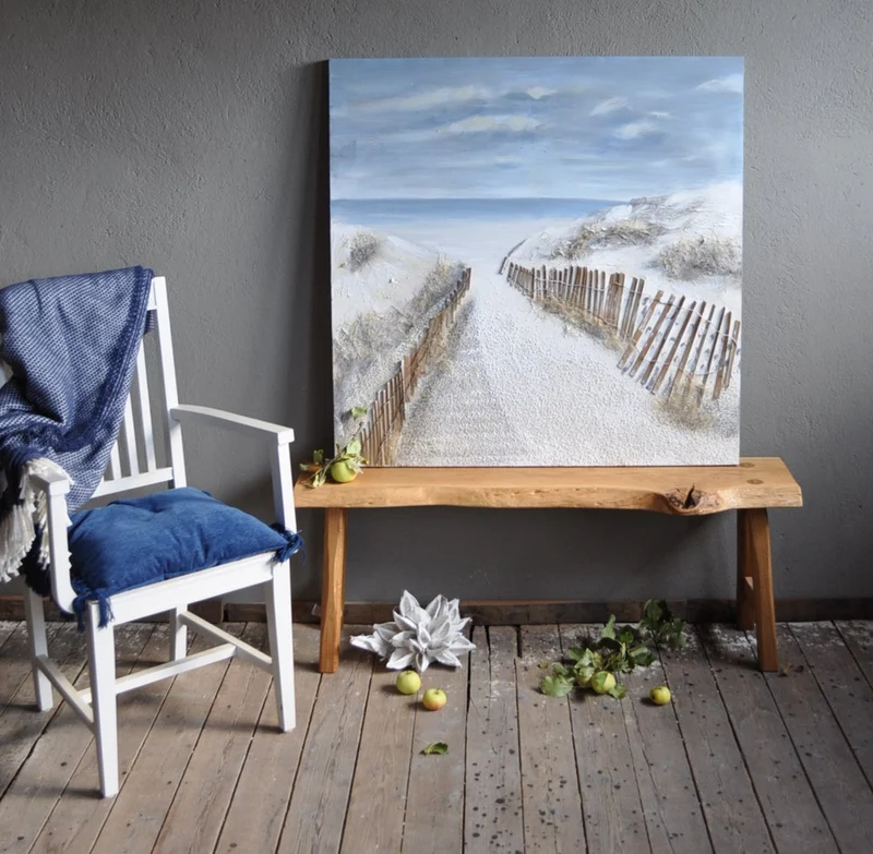 Leinwandbild "Dünen-Idylle am Meer" 100 cm x 100 cm