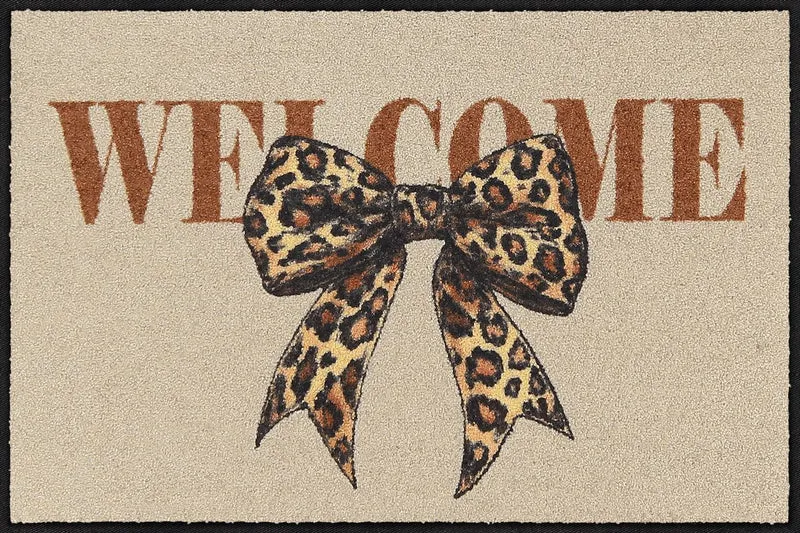 Fußmatte 50x75 Welcome Ribbon braun