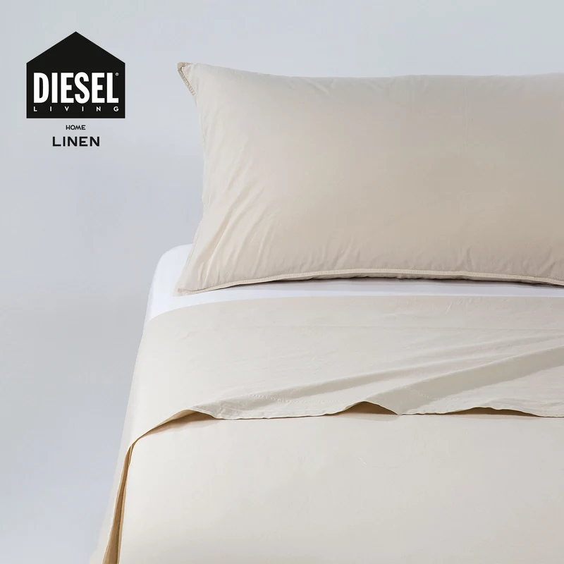 Lenzuolo copriletto con federe solid stone in Cotone