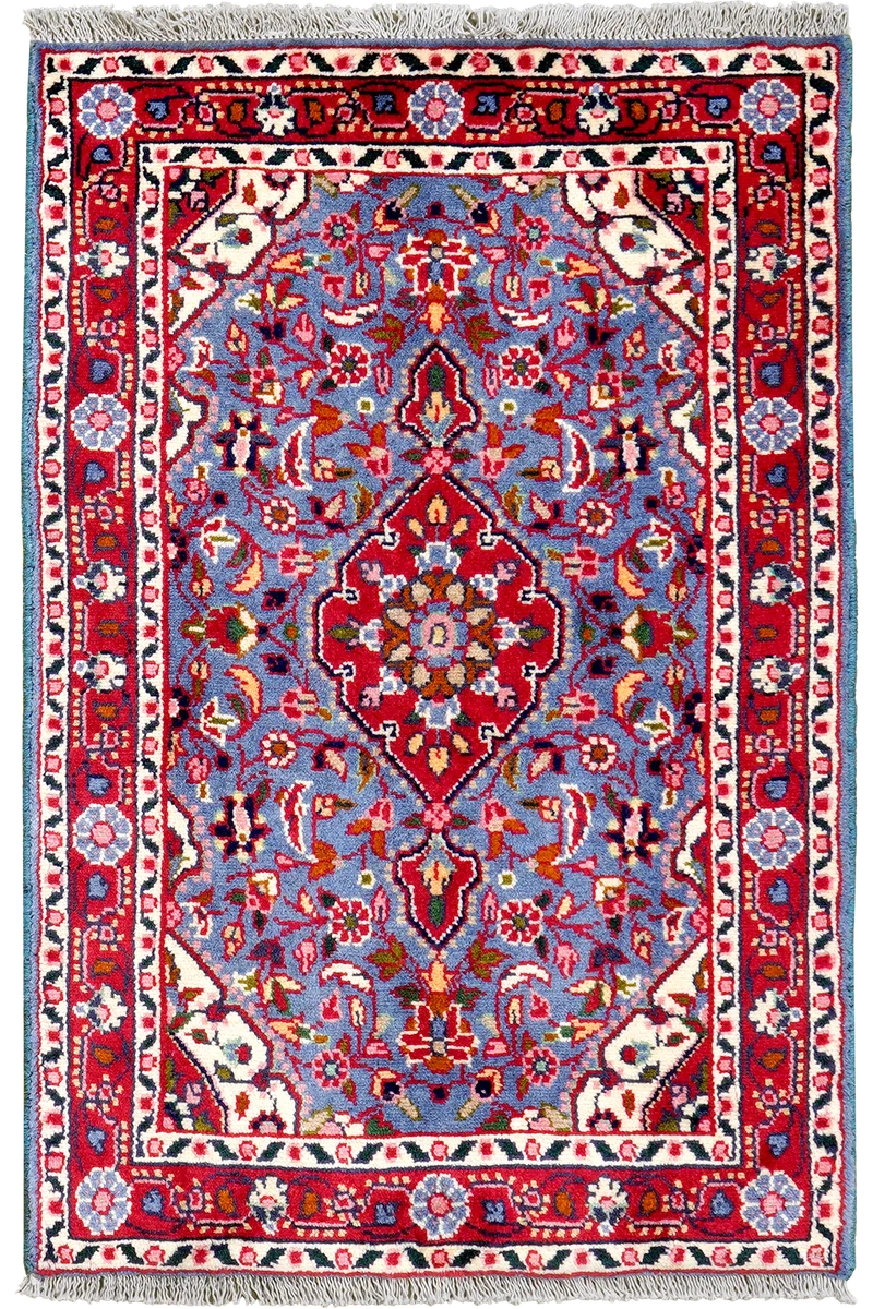 Dardjazin · Handgeknüpft – Blau, 85x56 cm