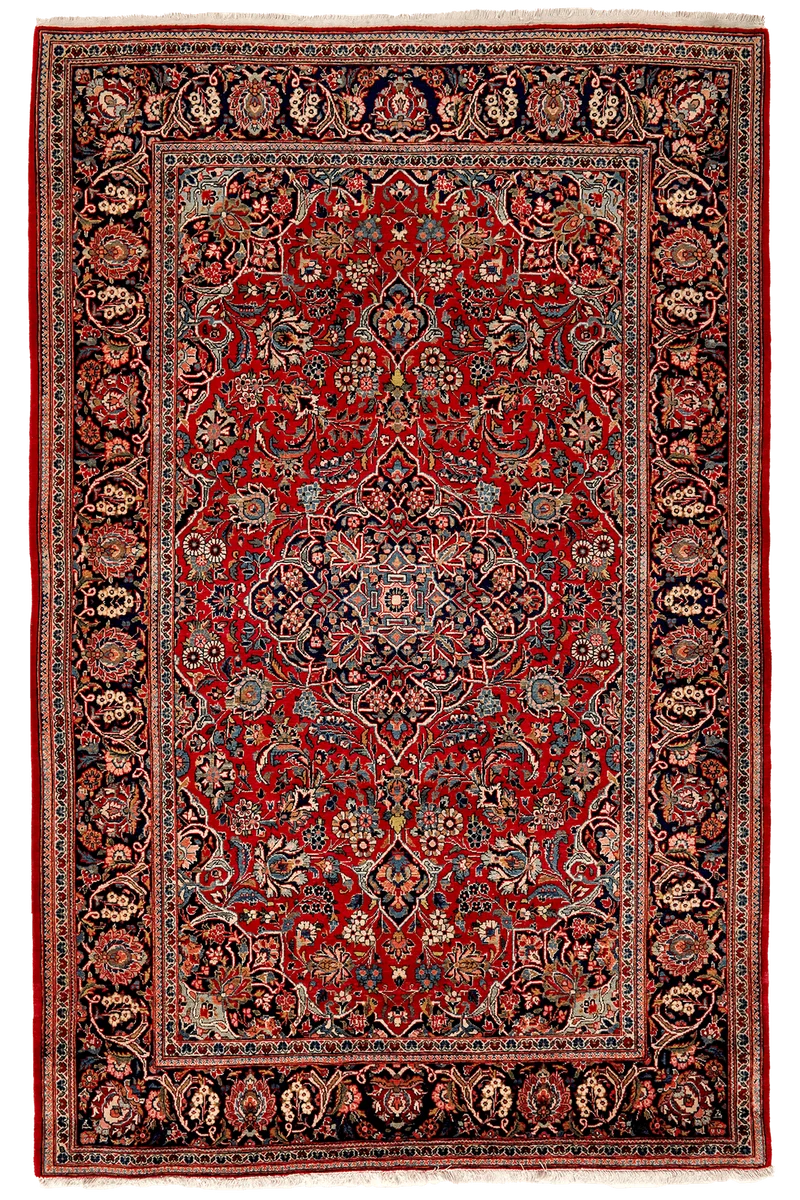 Kashan · Handgeknüpft – Rot, 208x139 cm