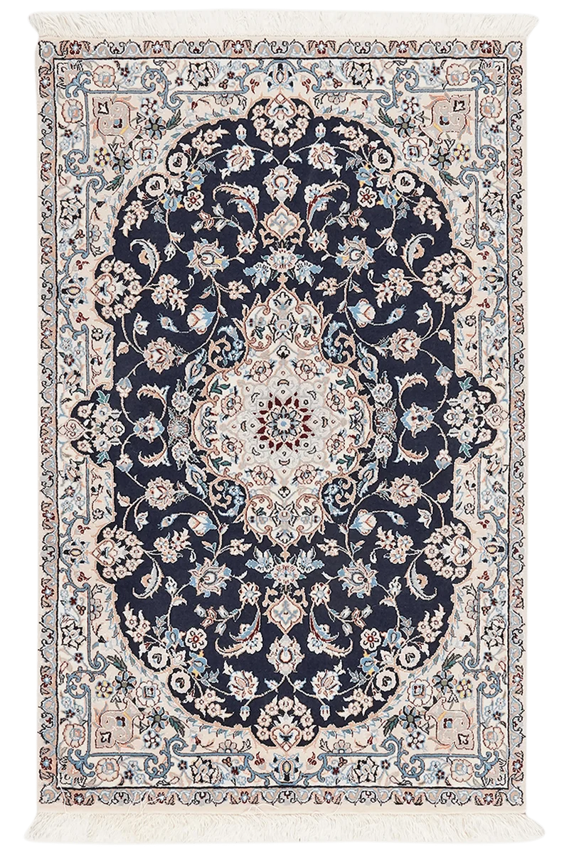 Nain 6La · Handgeknüpft – Blau, 125x81 cm