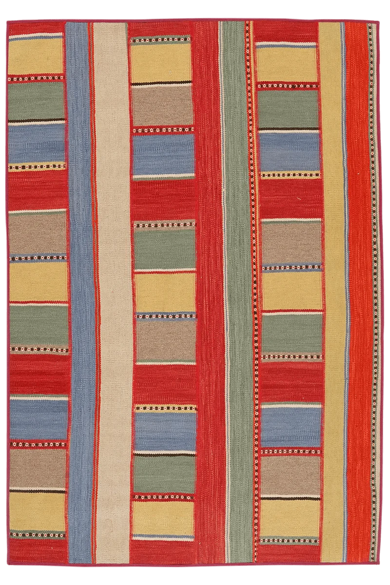 Kelim Tekkeh · Handgewebt – Bunt, 173x121 cm