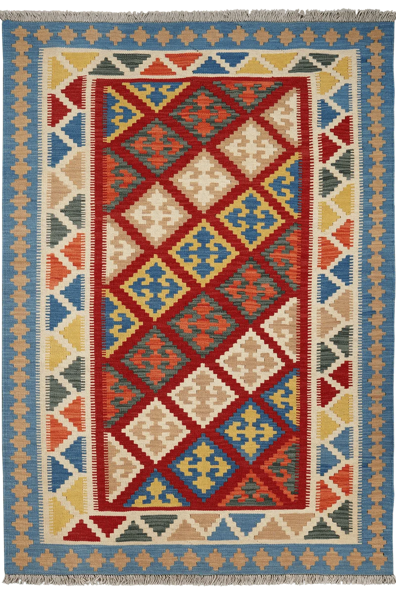 Kelim Gashgai · Handgewebt – Rot, 178x122 cm