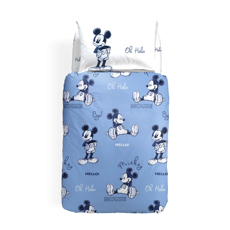 Completo Copripiumino in Cotone Mickey ok Cartoons Ragazzo