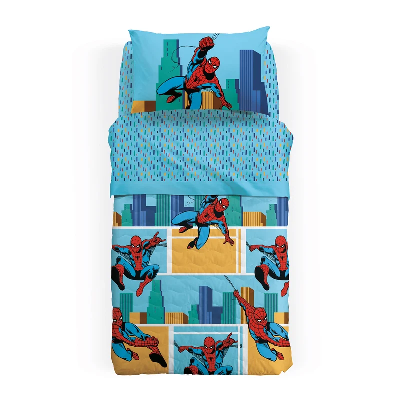 Copriletto Trapuntato in Cotone Spider-man America Marvel Ragazzo