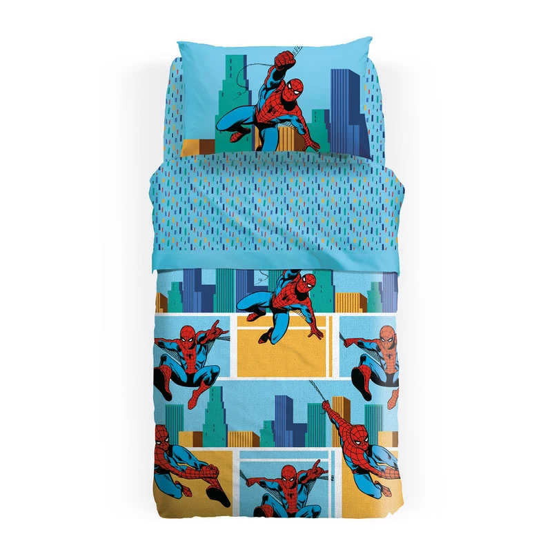 Copriletto non Trapuntato in Cotone Panama Spider-man America Marvel Ragazzo