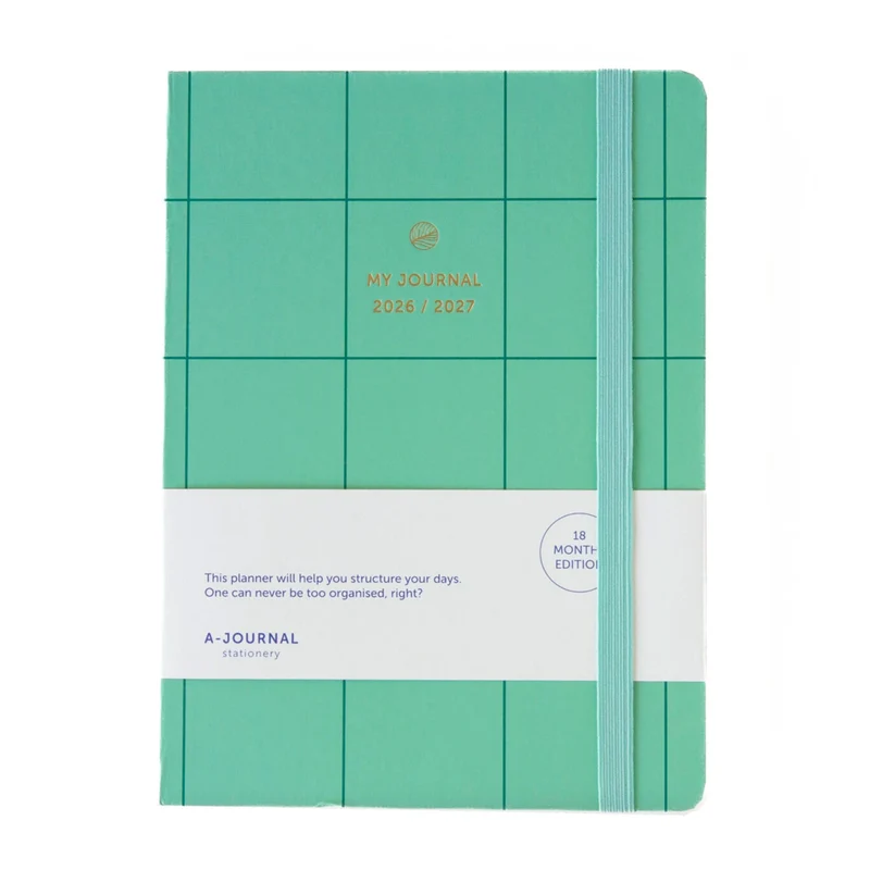 Terminplaner 2026/2027, 18 Monate, Kariert mint