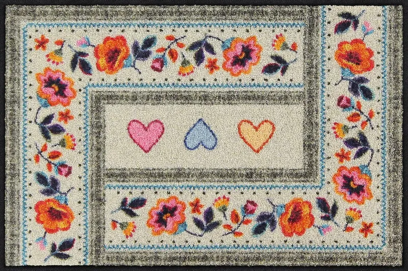 Eingangsmatte 50x75 Floral Boho Hearts