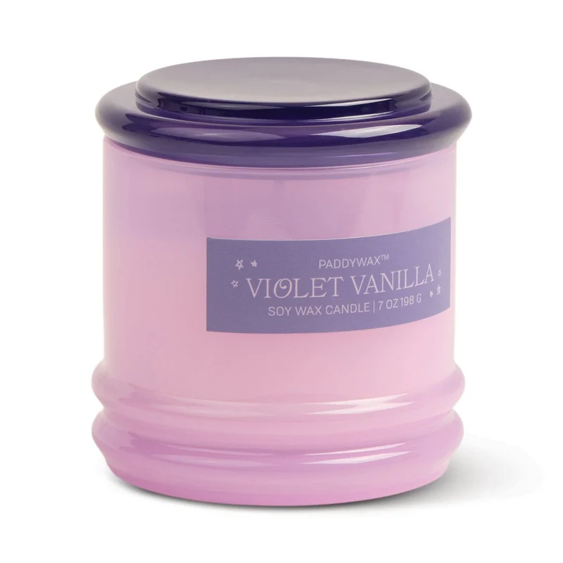 STACK Lavendel & Dunkelviolett Vanille Glas Kerze