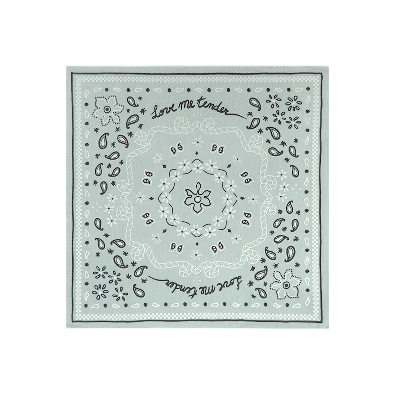 BANDANA Hellblaues Papierservietten-Set mit 20 Stück