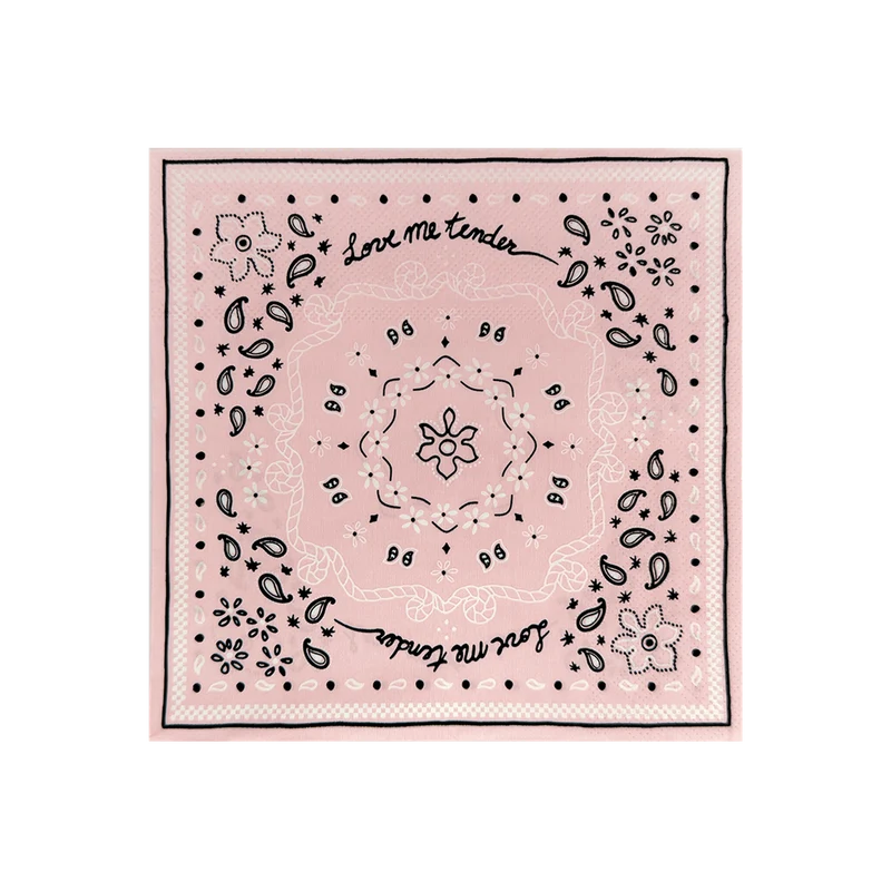 BANDANA Pink Bonbon Papierservietten Set mit 20