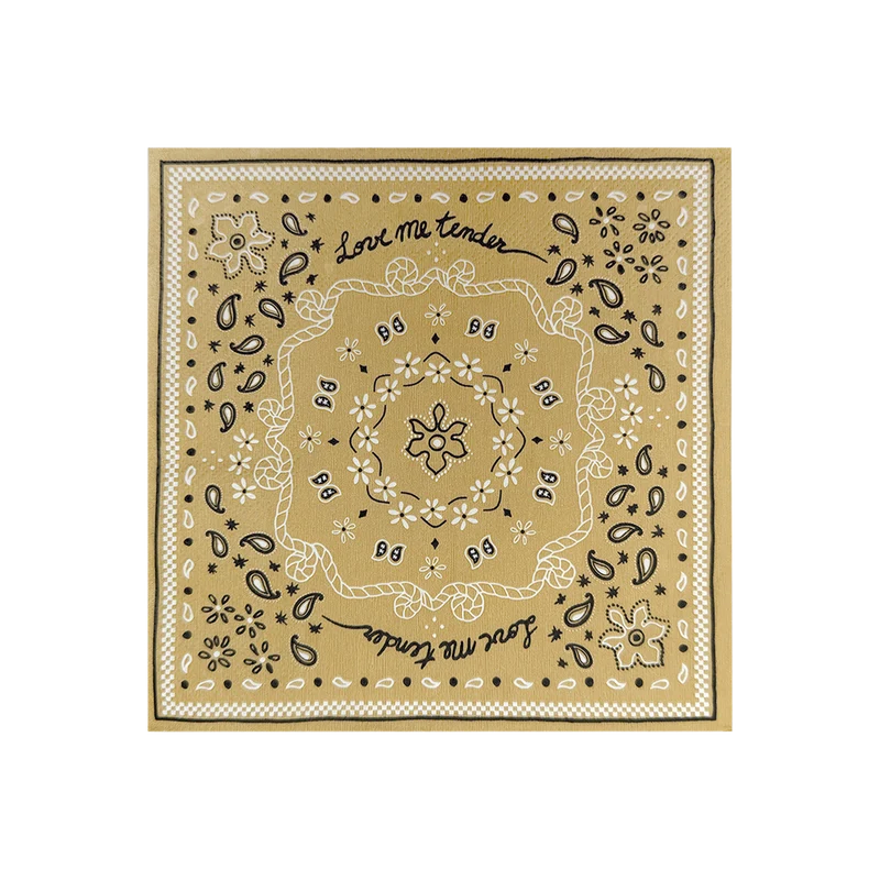BANDANA Beiges Papierservietten-Set, 20 Stück
