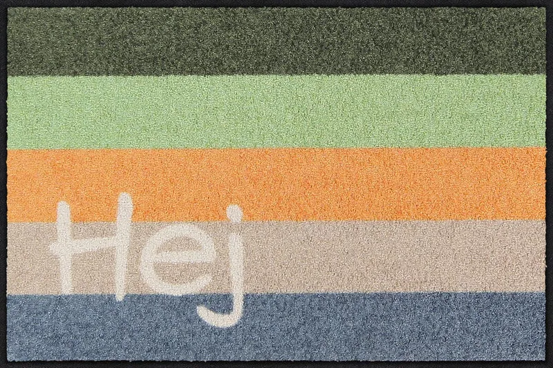 Fußmatte 50x75 Hej Stripes green