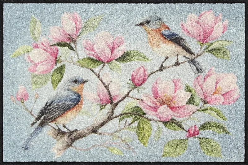 Fußmatte 50x75 Magnolia Birds blue