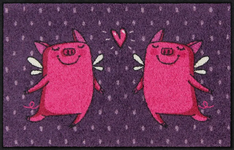 Fußmatte 45x70 Love Pigs violet