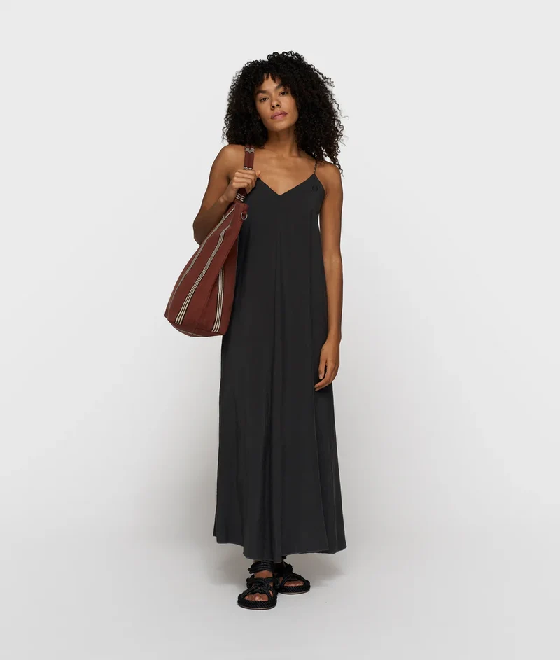 10 DAYS AMSTERDAM Strappy Dress Modal Black