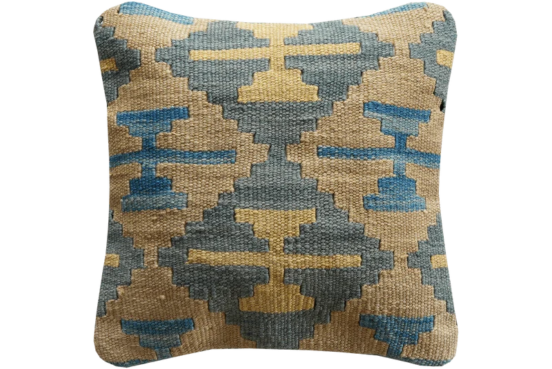 Kelim Kissen · Handgefertigt – Bunt, 40x40 cm