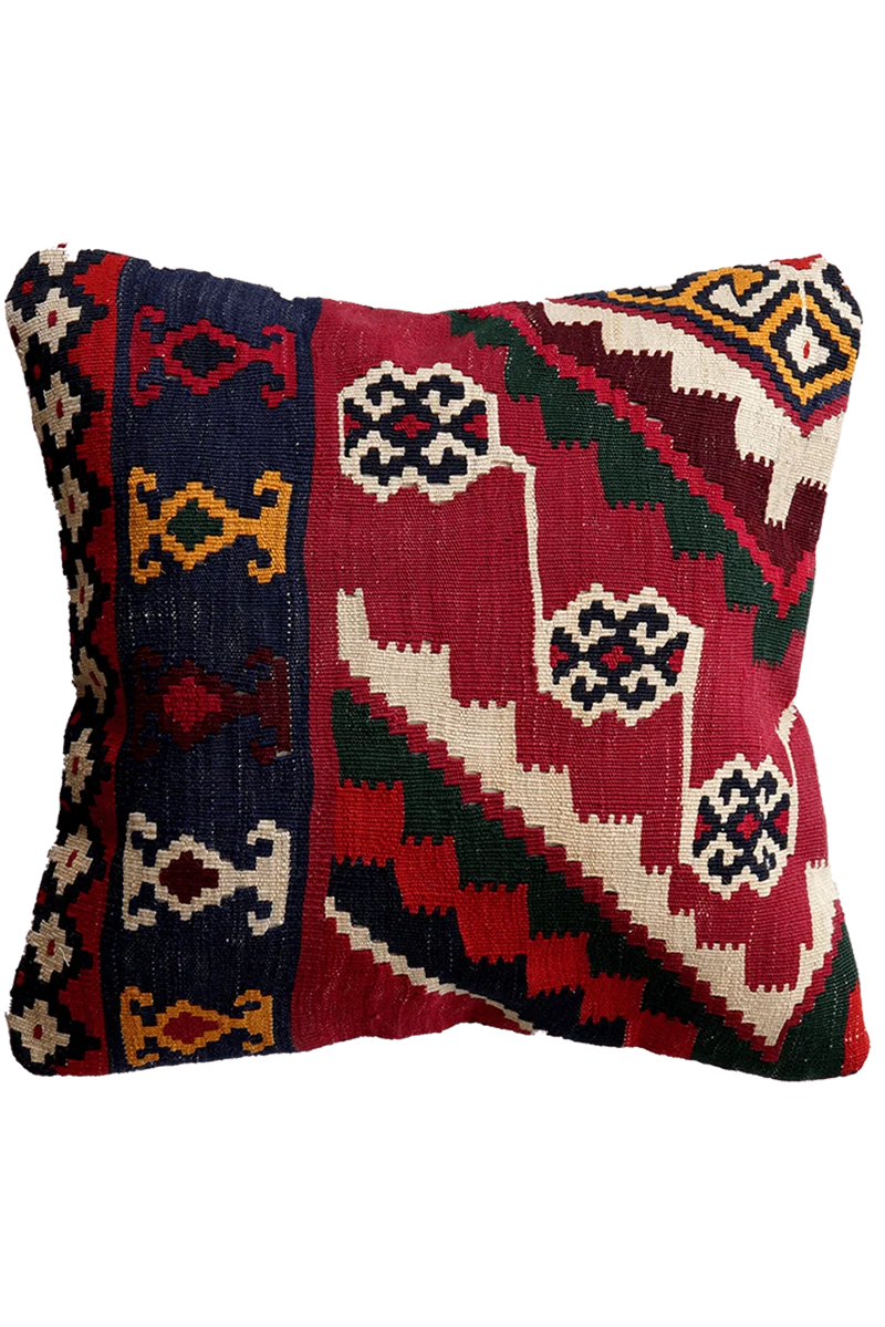 Kelim Kissen · Handgefertigt – Bunt, 50x50 cm
