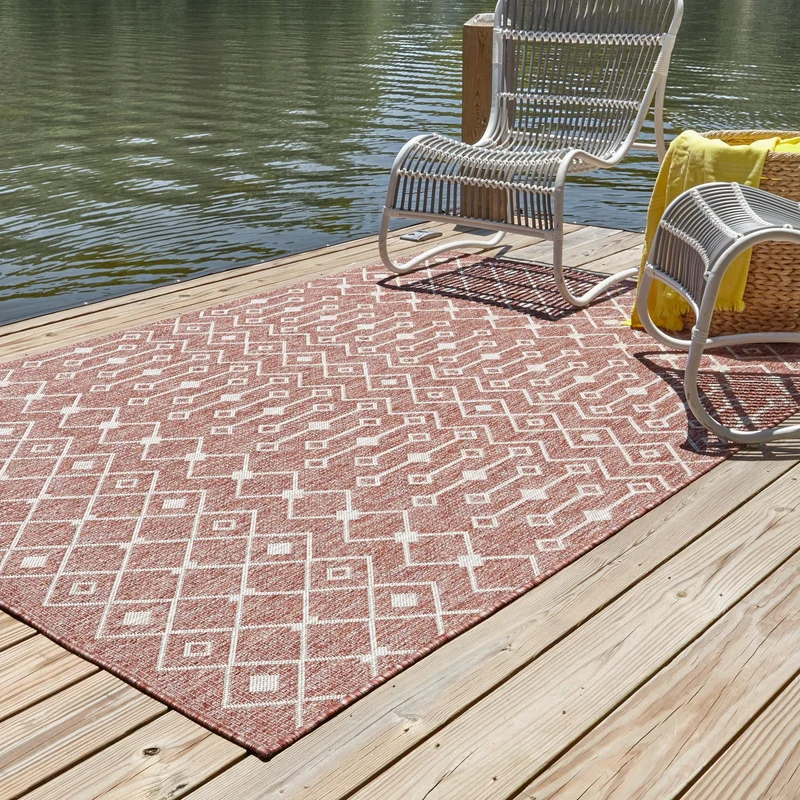 Teppich OUTDOOR CIATO Rechteckig Rostrot verschiedene Größen
