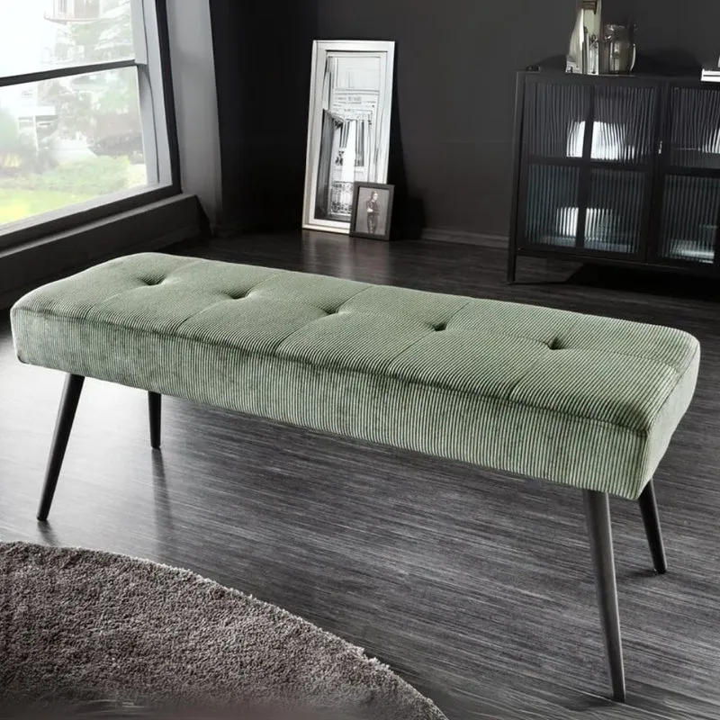 Moderne Sitzbank BELLE 100cm grün Cord