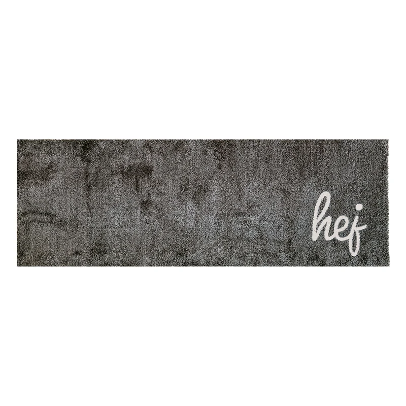Fußmatte Cushel Hej anthrazit 35x100