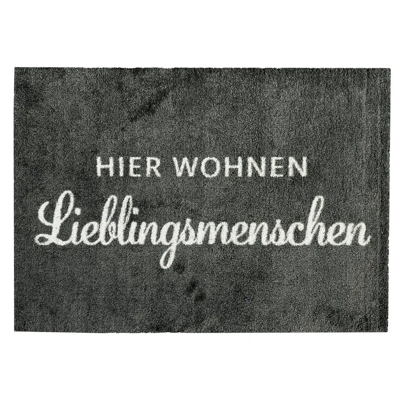Fußmatte 50x70 Cushel- hier wohnen anthrazit