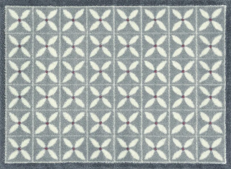 Fußmatte 60x85 Flower Fields Grey grau
