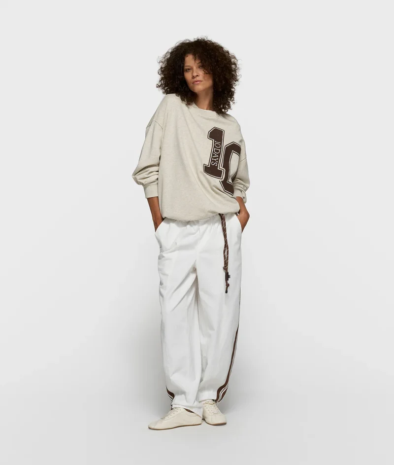 10DAYS AMSTERDAM Wide Tapered Pants Optic White