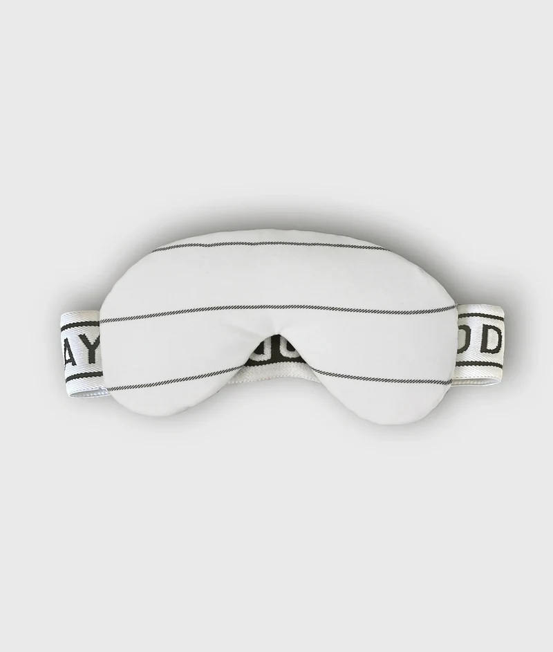 10DAYS AMSTERDAM Fleece Eye Mask Stripes Ecru