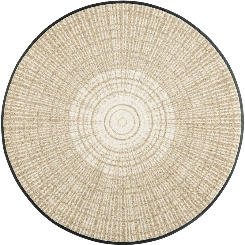 Fußmatte 85x85 Cascara beige beige rund