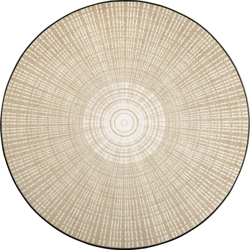 Wohnmatte 145x145 Cascara beige beige rund