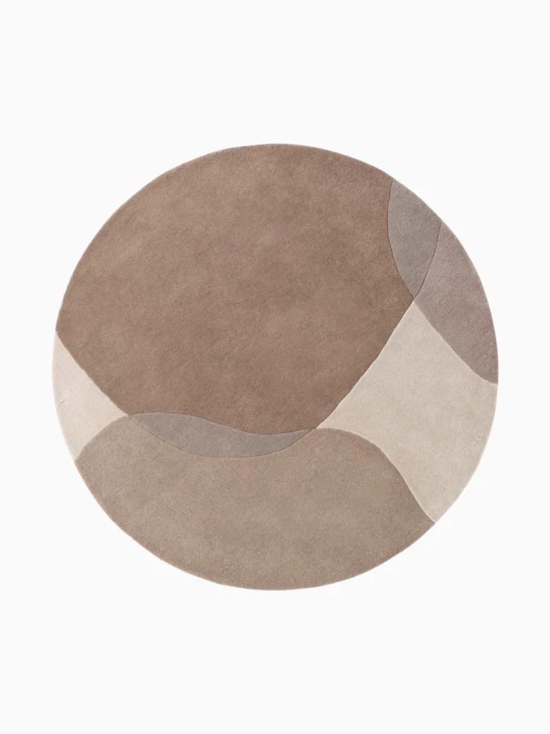 Villeroy & Boch Handgetufteter Wollteppich Ovia Creme Beige Rund