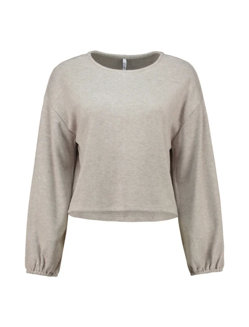 LUISE kurzer Pulli greige