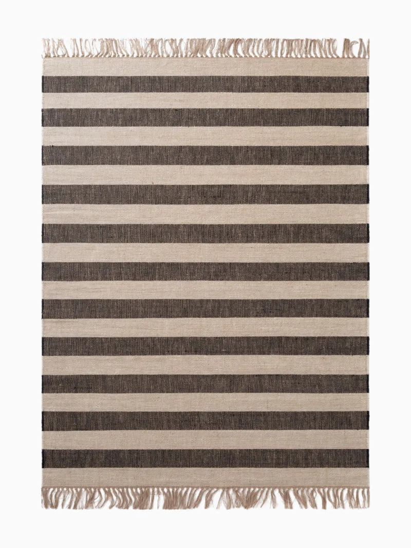 Jute Teppich Playa Anthrazit Braun