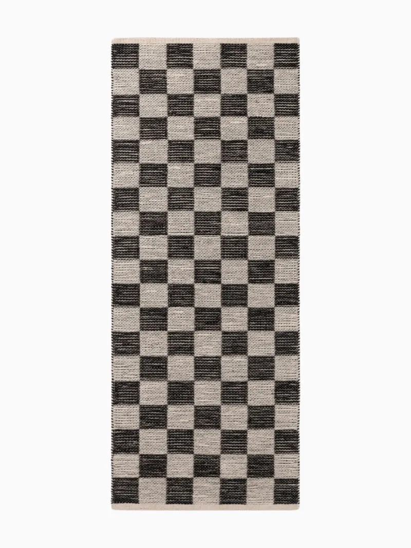Jute Teppich Rex Anthrazit Braun Läufer