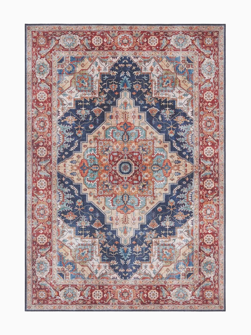 Vintage Teppich Sylla Rot/Blau