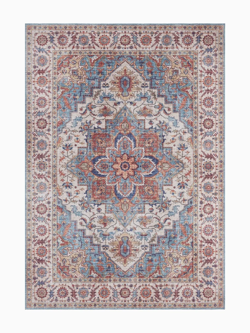 Vintage Teppich Anthea Blau