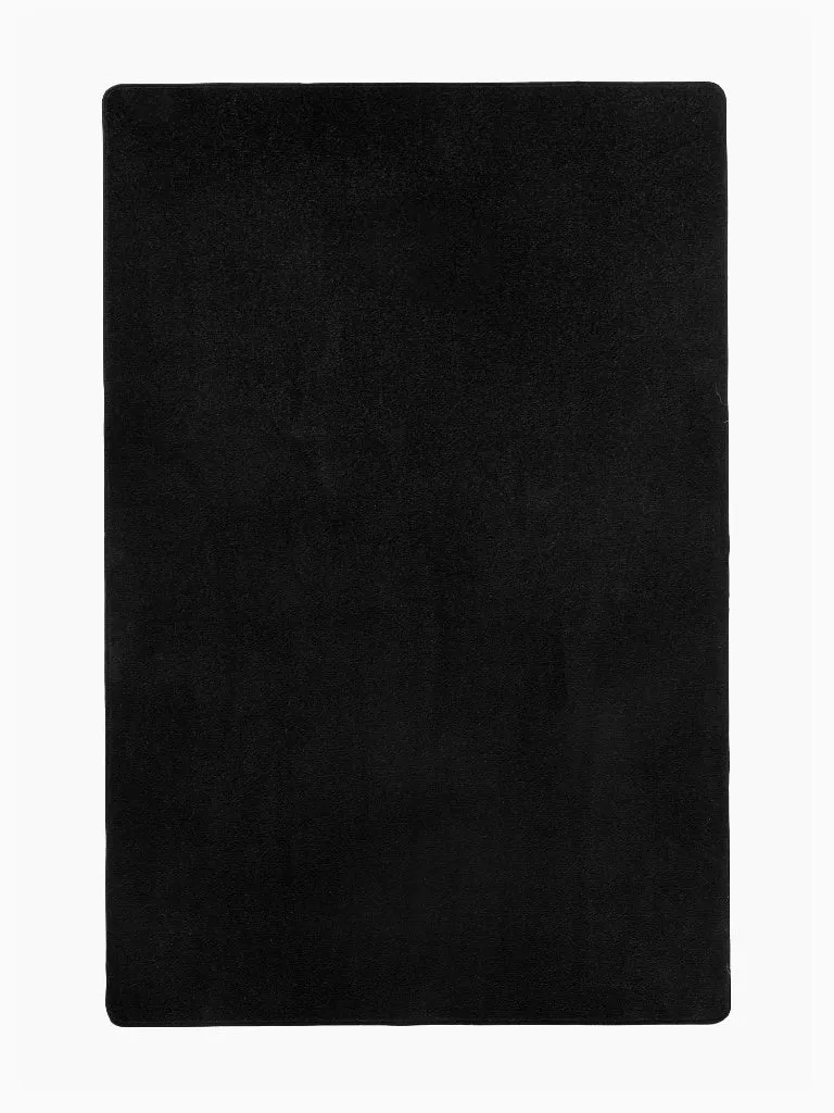 Einfarbiger Teppich Fancy Schwarz