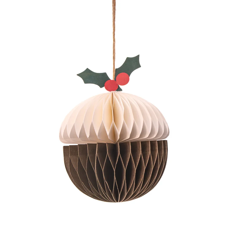 Weihnachtspudding-Wabenpapierdekoration