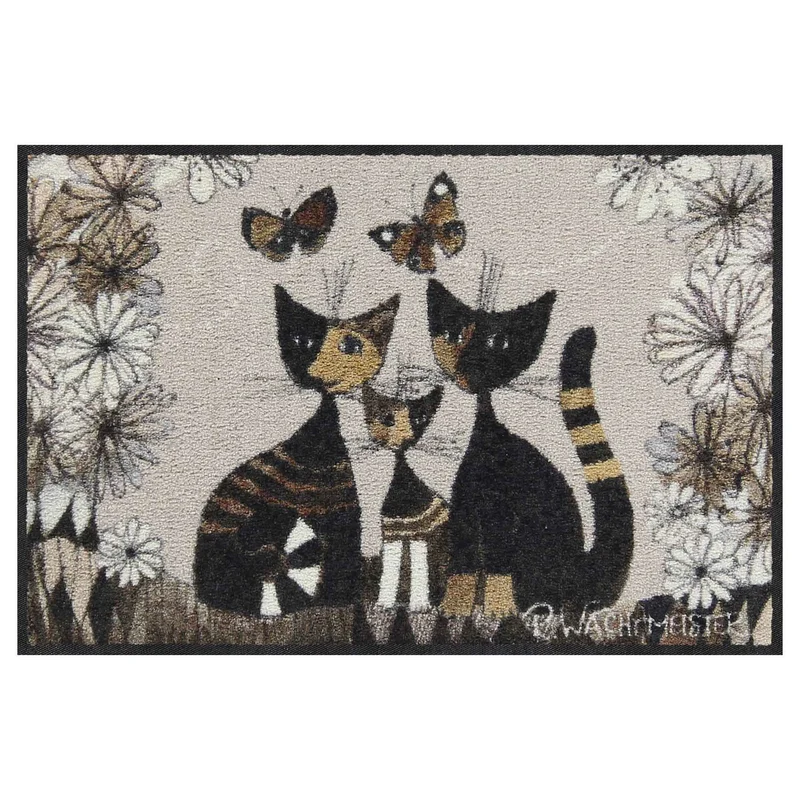 Fußmatte 50x75 Rosina Wachtmeister Gatti con Fiori braun