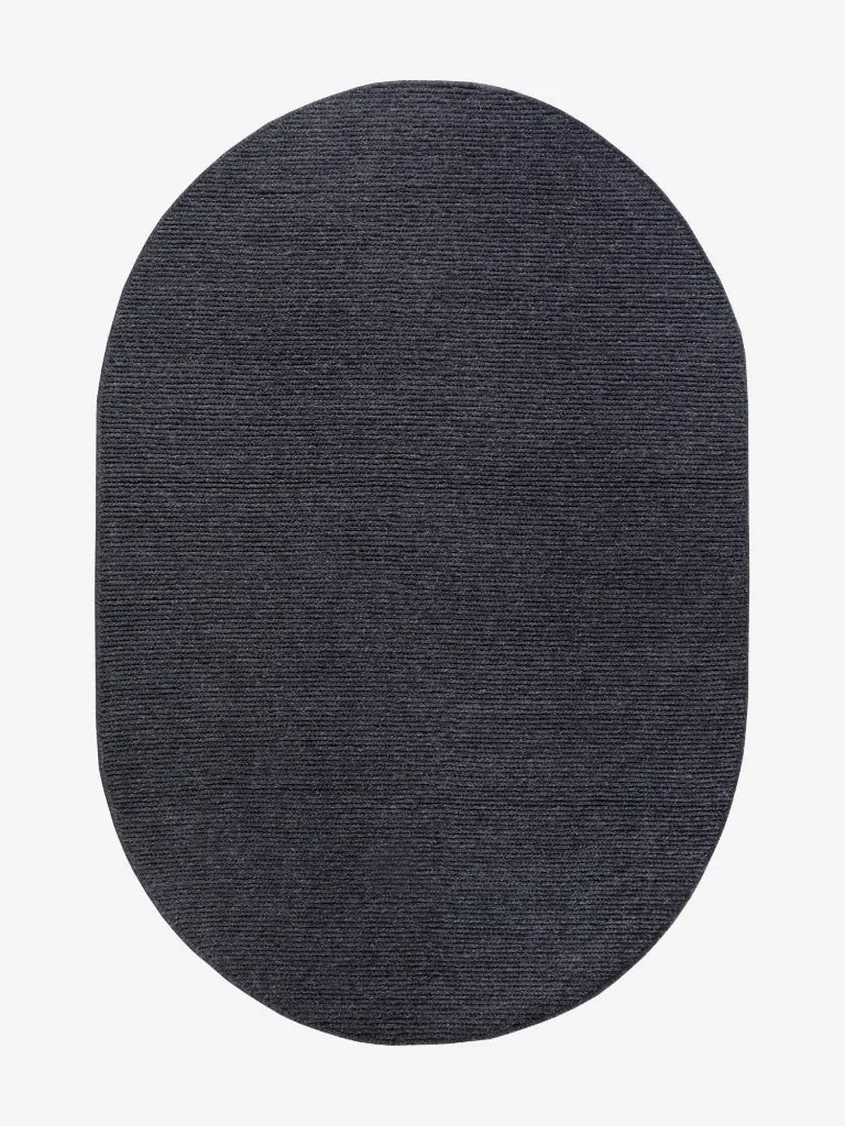 Villeroy & Boch Handgefertigter Wollteppich Francois Anthrazit Oval
