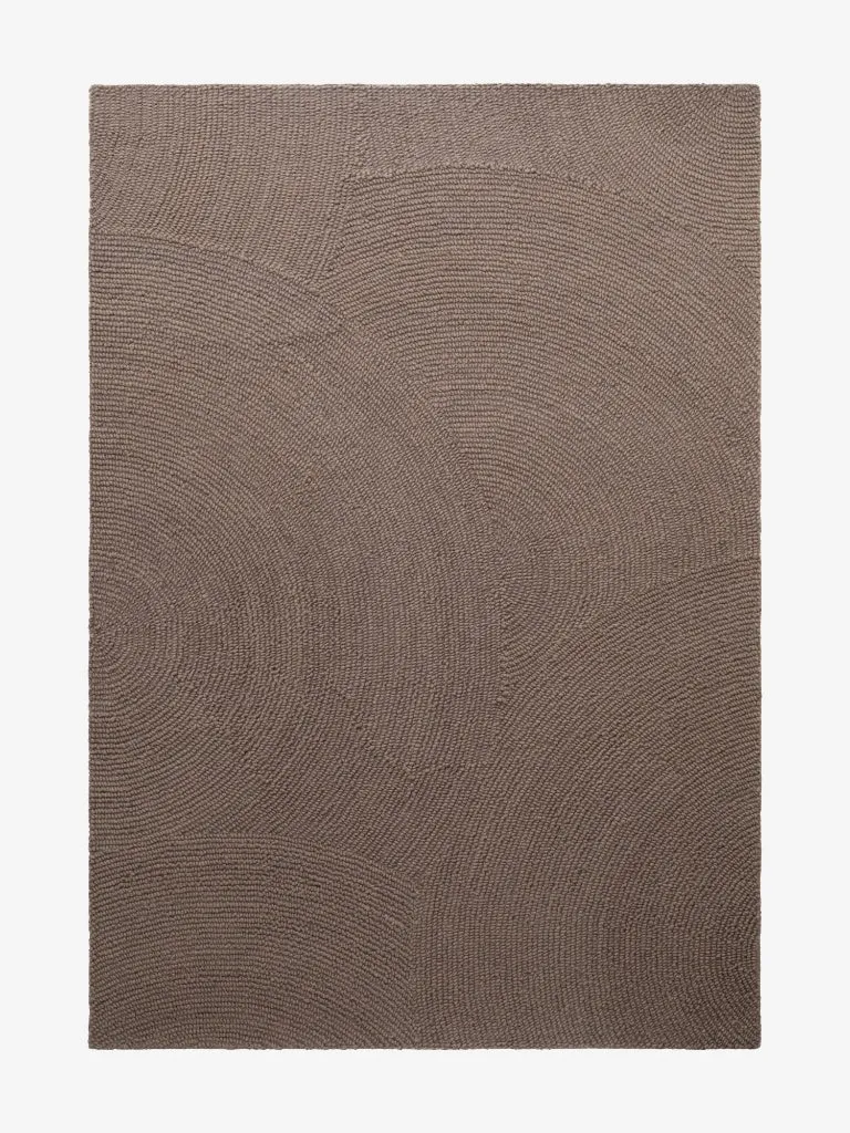 Wollteppich Calmio Dunkelbeige